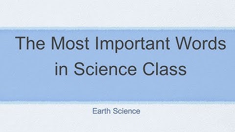 WasleyScience- The Most Important Words in Science
