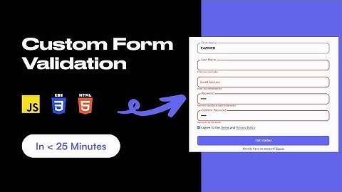 Creating a Sign-Up/Login Page with Custom Form Validation | HTML, CSS & JavaScript