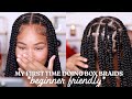 WATCH ME DO KNOTLESS BOX BRAIDS FOR THE FIRST TIME! | Arnellarmon