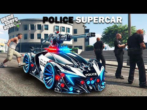 Franklin Stealing Police Fastest & Strongest Supercar in GTA 5 ! | Techerz