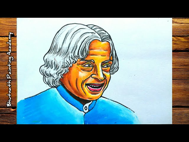 Dr APJ Abdul Kalam Drawing // How to Draw APJ Abdul Kalam // Easy Drawing -  YouTube