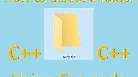 how to delete a folder using C++ code