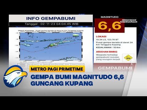 Gempa Bumi Magnitudo 6,6 Guncang Kupang NTT