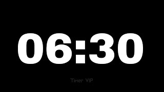 6-Minute 30 seconds Timer with Harp Sound Alarm | Relaxing Black Screen Countdown | Timer VIP