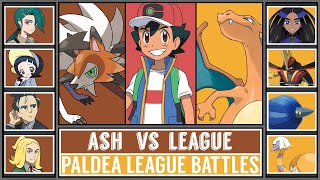 ASH vs PALDEA POKÉMON LEAGUE | All Battles!