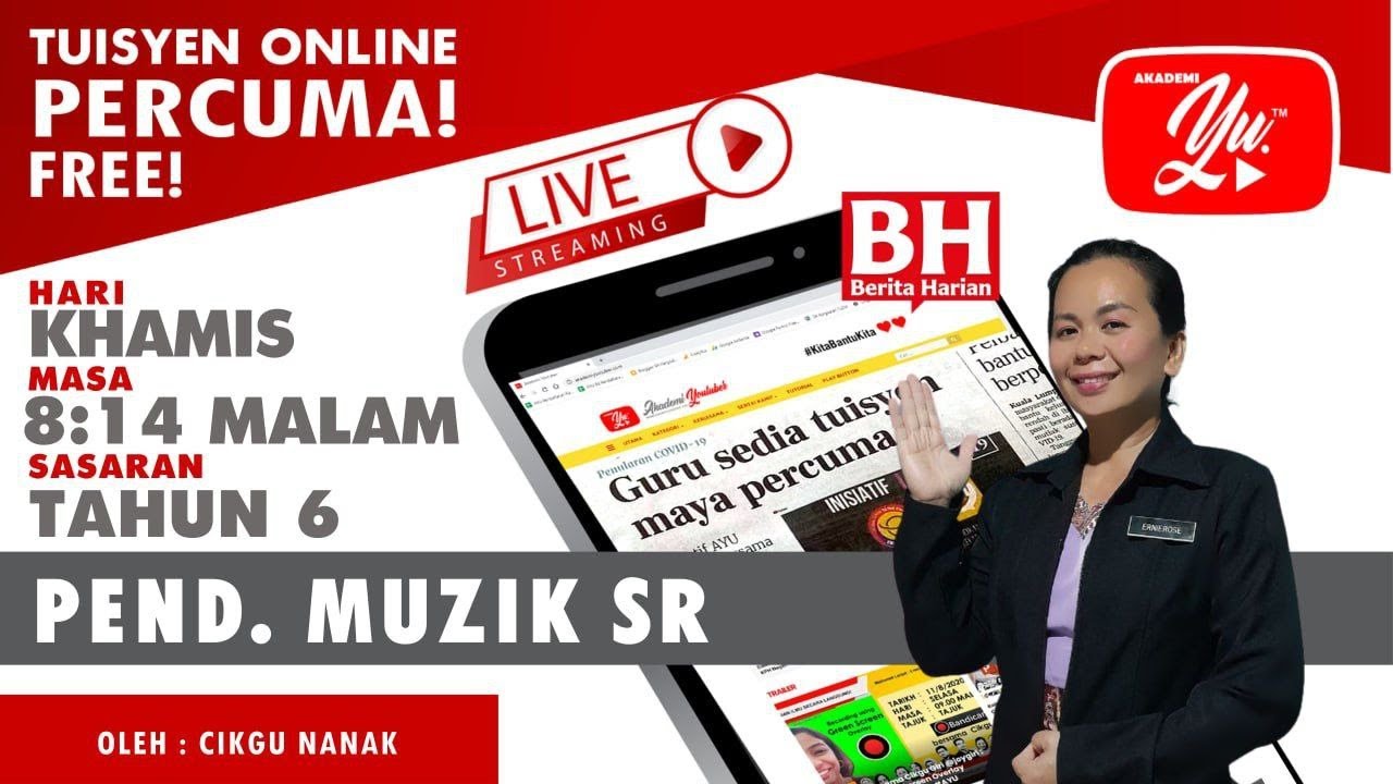 🔴 [LIVE] PENDIDIKAN MUZIK SR, UNIT 2 GERBANG ILMU OLEH CIKGU NANAK #29 #TUISYENPERCUMA #AIO