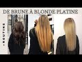 BRUNE À BLONDE PLATINE | HAIR ROUTINE ✨