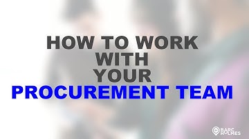 Working with Procurement in a more Agile way