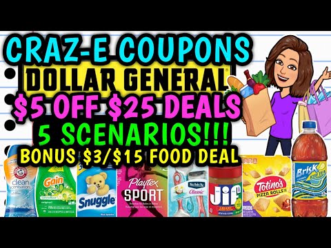 🤑5 DEALS!🤑$5 OFF $25 SCENARIOS🤑DOLLAR GENERAL COUPONING THIS WEEK 4/2🤑EXTREME COUPONING🤑