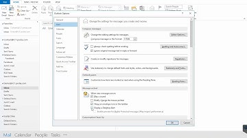 How to enable / disable Desktop Alert by receiving Mail in Outlook 2013 / 2016?