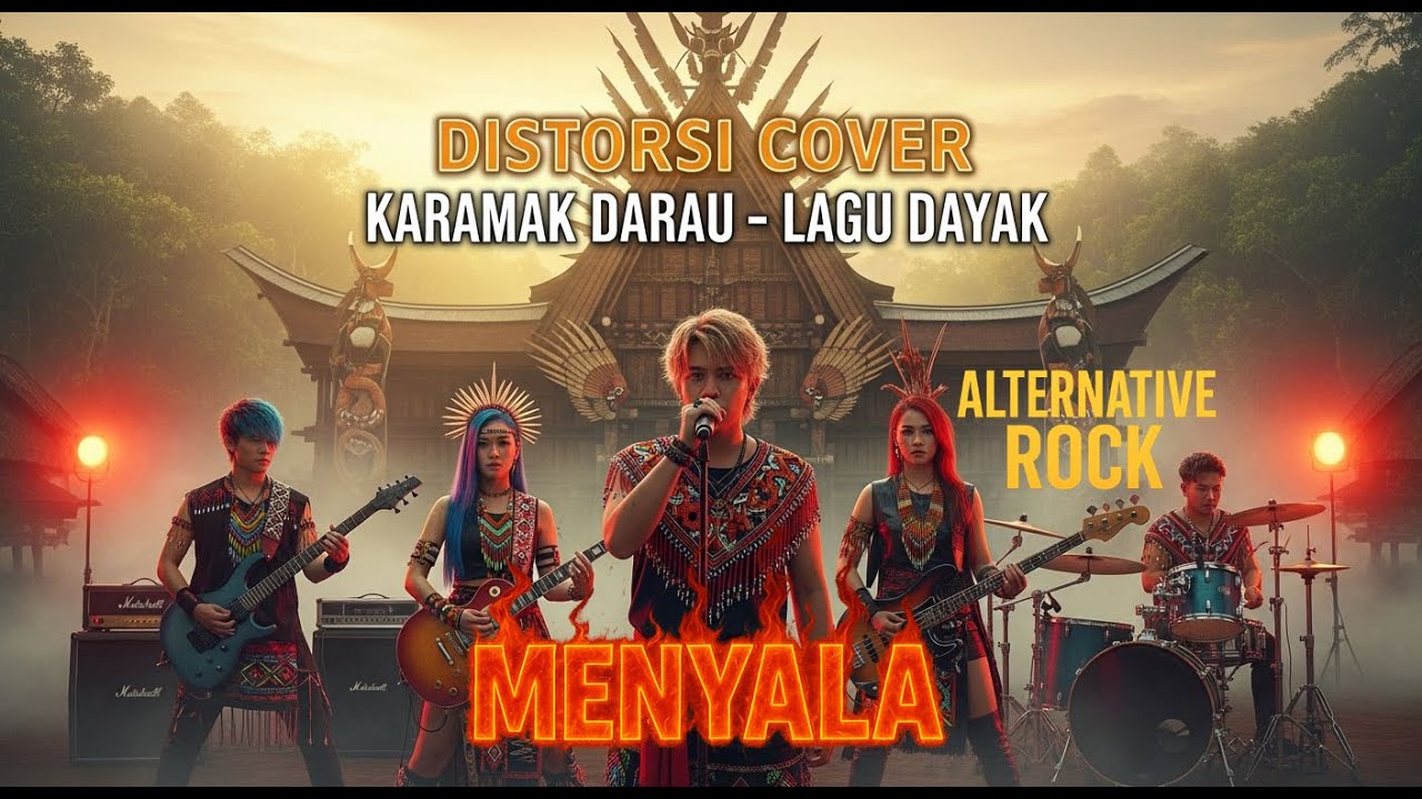KARAMAK DARAU – LAGU DAYAK (Versi Rock AI) ⚡ KEARIFAN LOKAL & ENERGI ROCK MODERN | Distorsi Cover AI