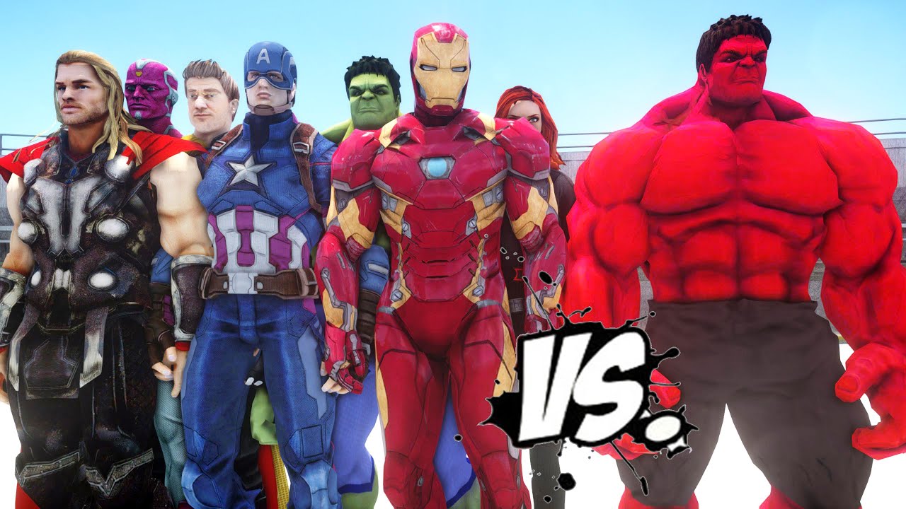 Download THE AVENGERS VS RED HULK - EPIC SUPERHEROES BATTLE | DEATH FIGHT