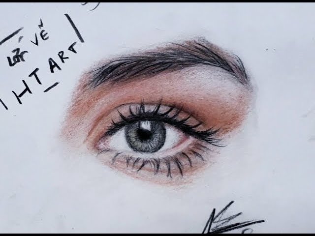 Hướng Dẫn Vẽ Chì Màu Cho Người Mới Bắt Đầu. Chì Màu Marco . How To Draw  .Drawing Eyes Of Crayons - Youtube