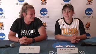 Cedar Crest College softball interview after game one - May 21, 2021. screenshot 2