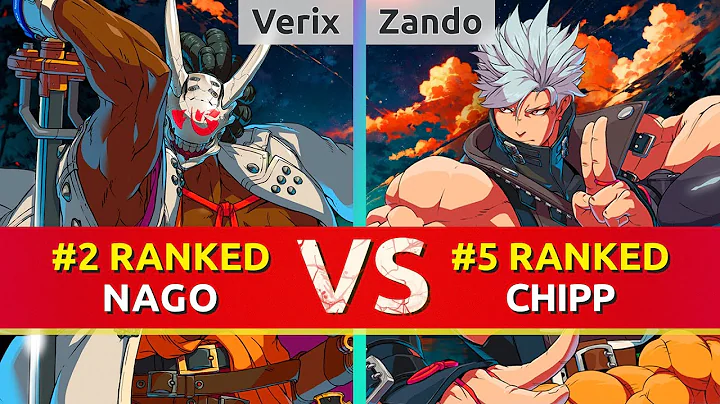 GGST ▰ Verix (#2 Ranked Nagoriyuki) vs Zando (#5 Ranked Chipp). High Level Gameplay