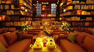 Cozy Jazz Music & Bookstore Cafe Ambience with Relaxing Jazz Music for Sleeping, Study, Focus