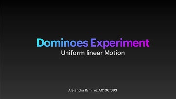 Uniform linear motion || Dominoes Experiment