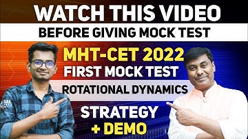 MHT-CET 2022 First Mock Test | Rotational Dynamics | Eklavya Batch #mhtcet2022 #eklavyabatch