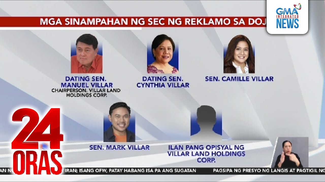 Manny Villar at ilan pa sa kanyang pamilya, ipina-subpoena ng DOJ kaugnay ng SEC complaint | 24 Oras