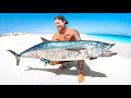 Catching giant mackerel for food in remote australia