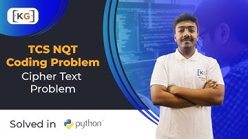 Cipher Text Problem | Asked in TCS NQT 2020 | Python Solution