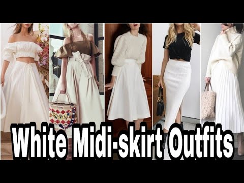 Stylish and Elegant White Midi-skirt Outfits @Styling Ideas