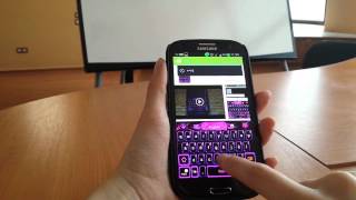 GO Keyboard Purple Flame Theme screenshot 2