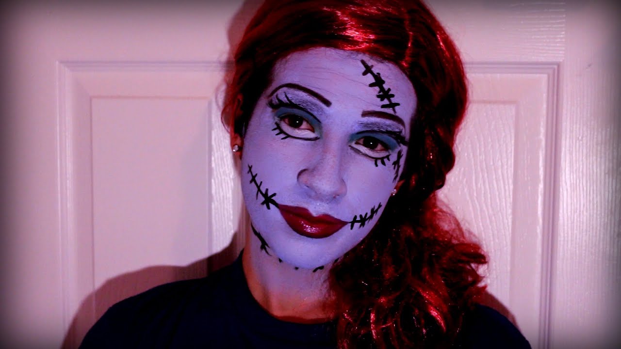 Halloween Sally Nightmare Before Christmas Makeup Tutorial YouTube