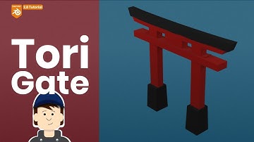 How to model a low-poly Tori (Shinto) Shrine Gate in Blender [2.80]