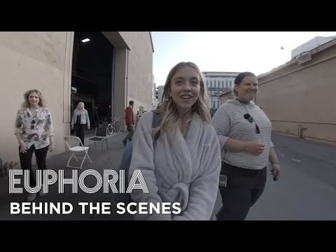 euphoria | set tour with sydney sweeney - behind the scenes of season 1 | HBO