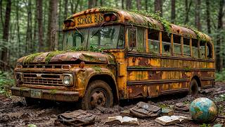 Restoration of Abandoned SCHOOL BUS | Fully Restore an OLD SCHOOL BUS FORGOTTEN For 40 Years