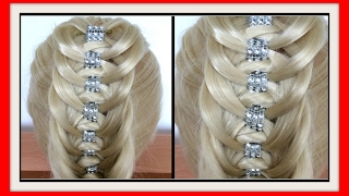 BACK TO FRONT RIBBON FISH TAIL BRAID HAIRSTYLE / HairGlamour Styles /  Hairstyles / Hair Tutorial