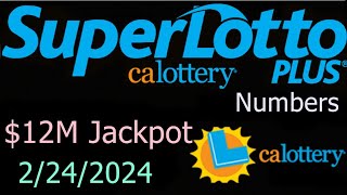 California SuperLotto Plus Winning Numbers 24 February 2024. CA Super Lotto Plus Drawing Result