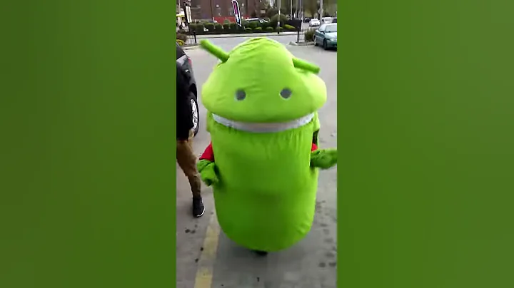 My friend dancing with the android outfit