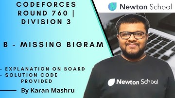 Codeforces Round 760 Division 3 | B : Missing Bigram Solution | Explanation + Code | In Hindi