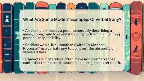 What Are Some Modern Examples Of Verbal Irony? - The Prose Path
