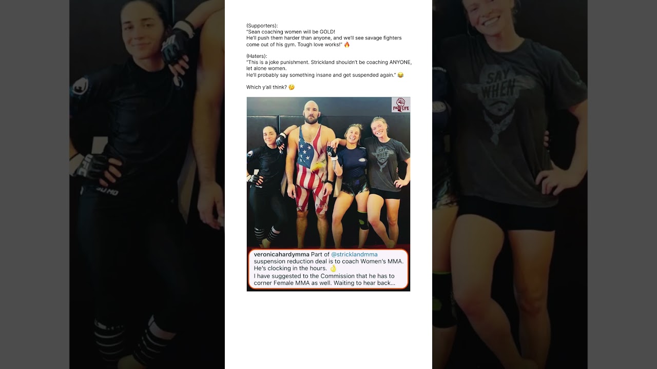 Sean Strickland forced to coach women’s MMA after suspension 😳🔥