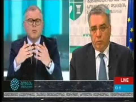 დავით სერგეენკო,  ბერნარ კუშნერი და ჟან-ელი მალკინი გადაცემა \"ბიზნეს კონტაქტში\"