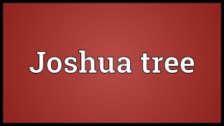 Joshua tree Meaning