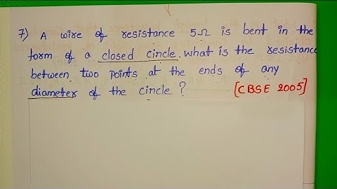 Een draad met een weerstand van 5 ohm is gebogen in de vorm van een gesloten cirkel. Wat is de we...