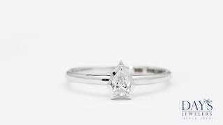 Forevermark Envoy Solitaire Stackable Ring by Jade Trau in 18kt White Gold (1/5ct)