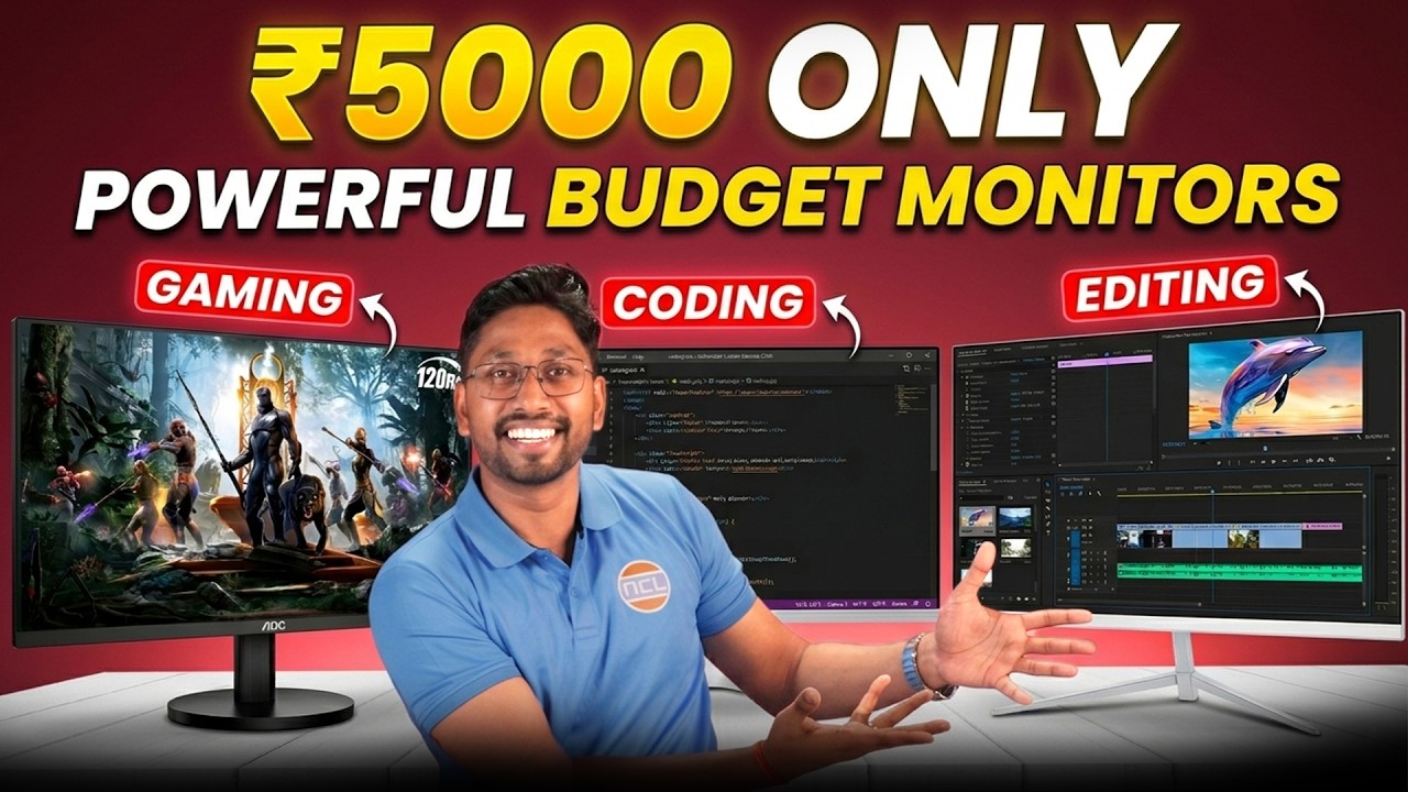 Top 5 Best Monitor Under ₹5000 in 2026 💻 | Budget Monitors India ...