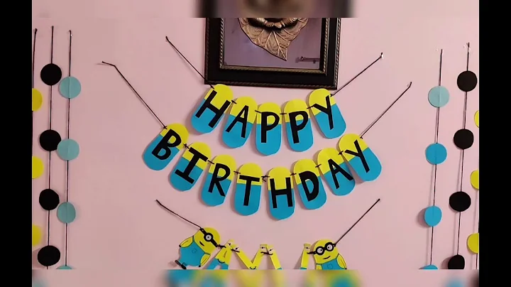 Minion Birthday Decoration | Kids Birthday Decoration | DIY Happy Birthday Banner