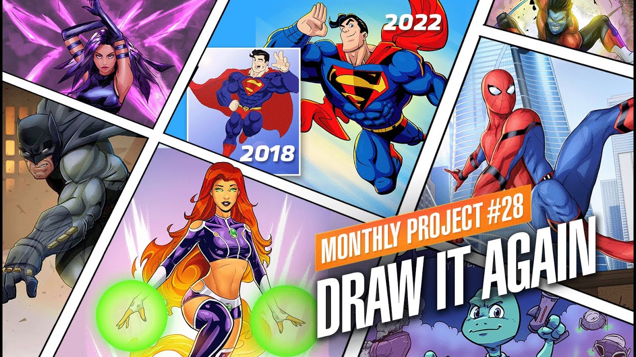 Monthly Art Project #28 - Draw It Again - YouTube