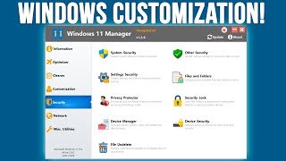 Windows 11 Manager Customization and Tweaking App Overview