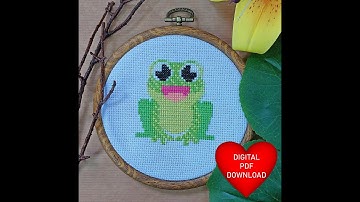 Sitting Frog Cross Stitch Video