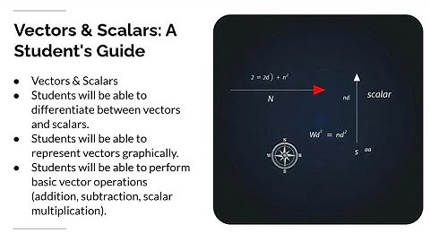 Vectors & Scalars in Physics