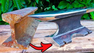 How to Make an Anvil from Rusty Railroad Track | Homemade Anvil