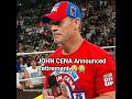 John Cena Announced  Retirement From WWE 😭
