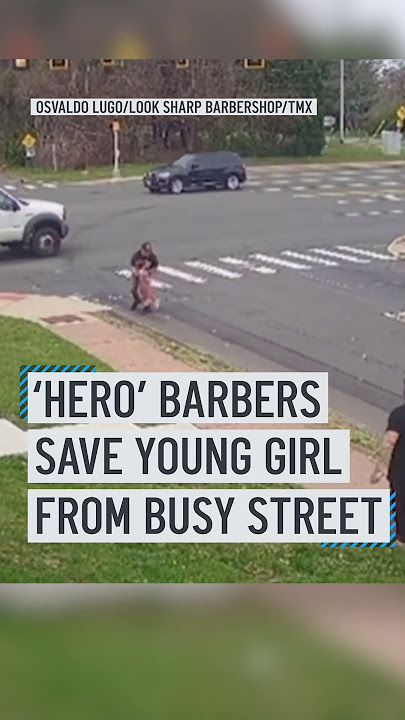 Video shows hero barbers save girl running onto busy street in East Hartford
